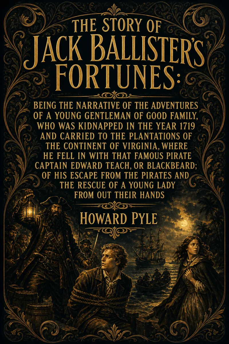 Cover of The Story of Jack Ballister's Fortunes: Being the narrative of the adventures of a young gentleman of good family, who was kidnapped in the year 1719 and carried to the plantations of the continent of Virginia, where he fell in with that famous pirate Captain Edward Teach, or Blackbeard; of his escape from the pirates and the rescue of a young lady from out their hands by Howard Pyle
