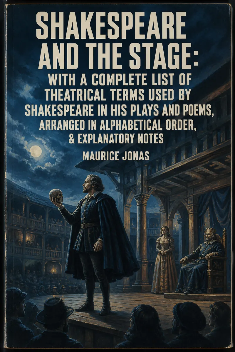 Cover of Shakespeare and the Stage: With a Complete List of Theatrical Terms Used by Shakespeare in His Plays and Poems, Arranged in Alphabetical Order, & Explanatory Notes by Maurice Jonas