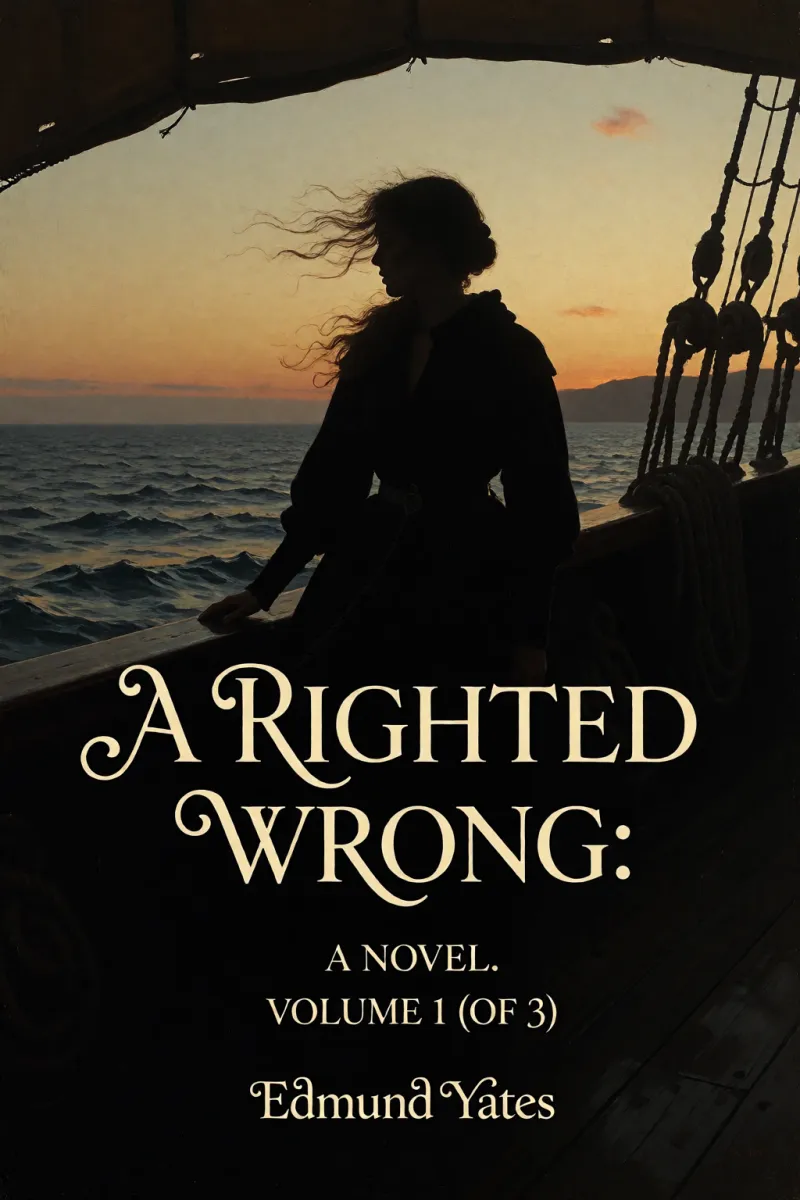Cover of A Righted Wrong: A Novel. Volume 1 (of 3) by Edmund Yates