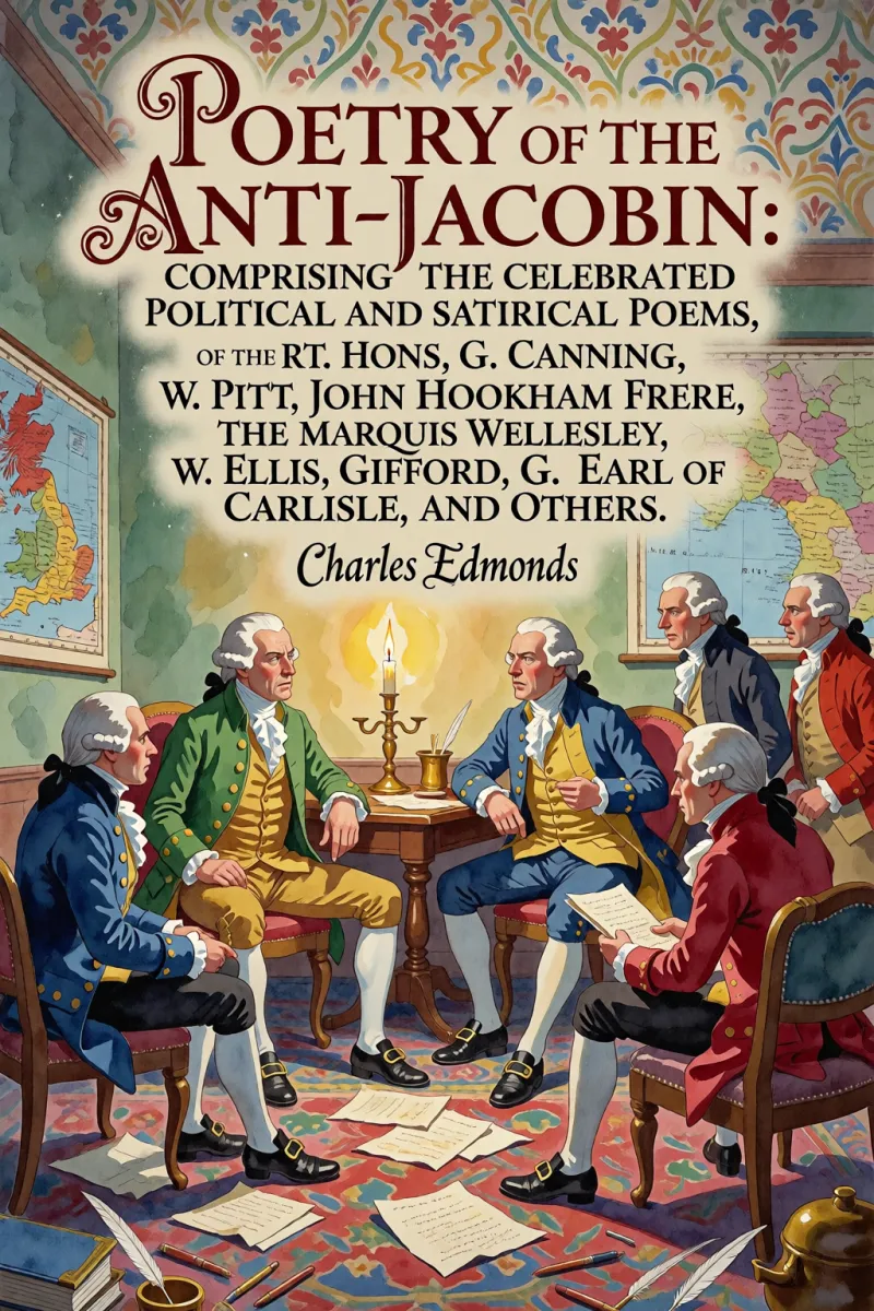 Cover of Poetry of the Anti-Jacobin: Comprising the Celebrated Political and Satirical Poems, of the Rt. Hons. G. Canning, John Hookham Frere, W. Pitt, the Marquis Wellesley, G. Ellis, W. Gifford, the Earl of Carlisle, and Others. by Charles Edmonds