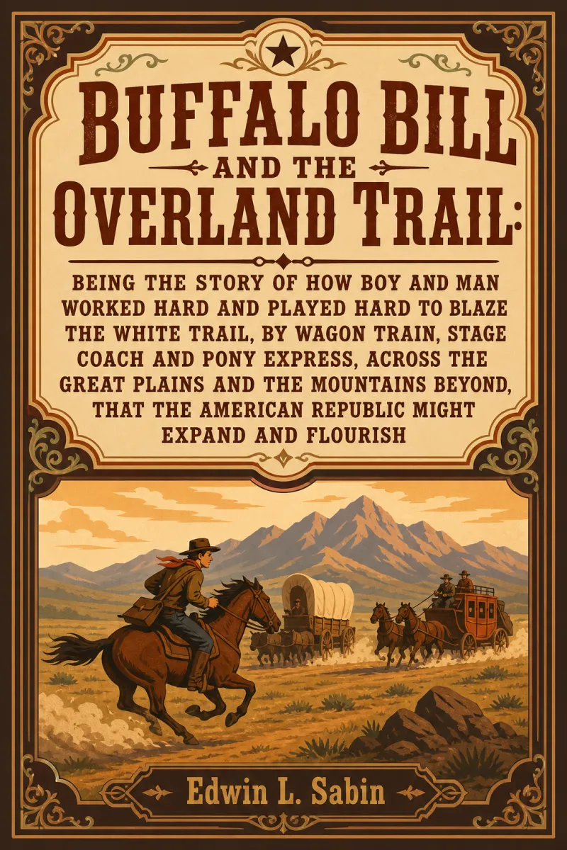 Cover of Buffalo Bill and the Overland Trail: Being the story of how boy and man worked hard and played hard to blaze the white trail, by wagon train, stage coach and pony express, across the great plains and the mountains beyond, that the American republic might expand and flourish by Edwin L. Sabin